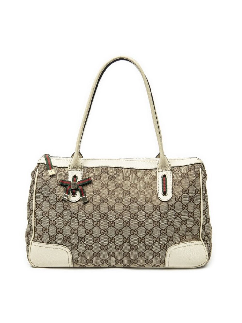 Gucci Medium Princy Tote Bag Beige Ivory GG Canvas